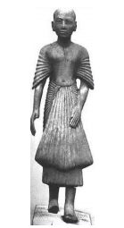A statue of an Egyptian priest