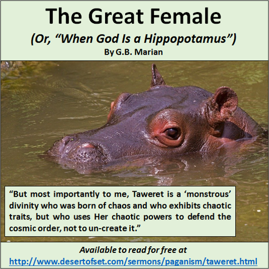 The Great Female, Or When God Is a Hippopotamus