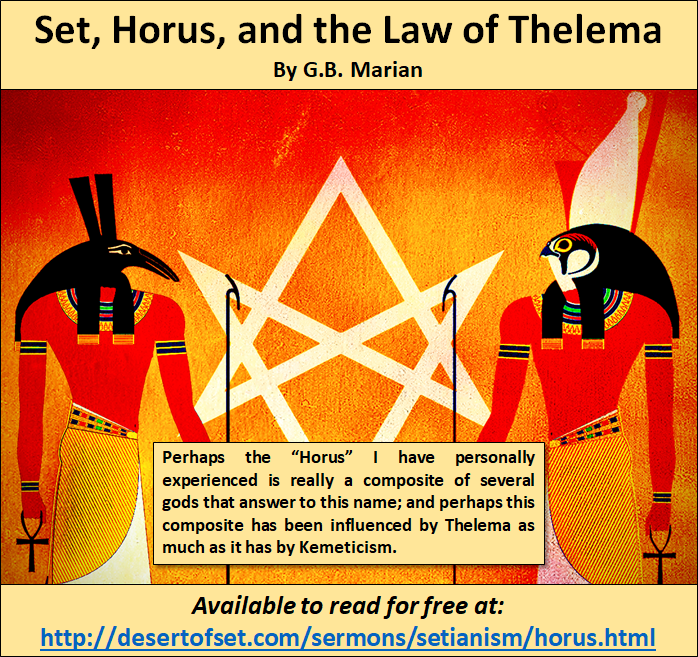 Set, Horus, and the Law of Thelema
